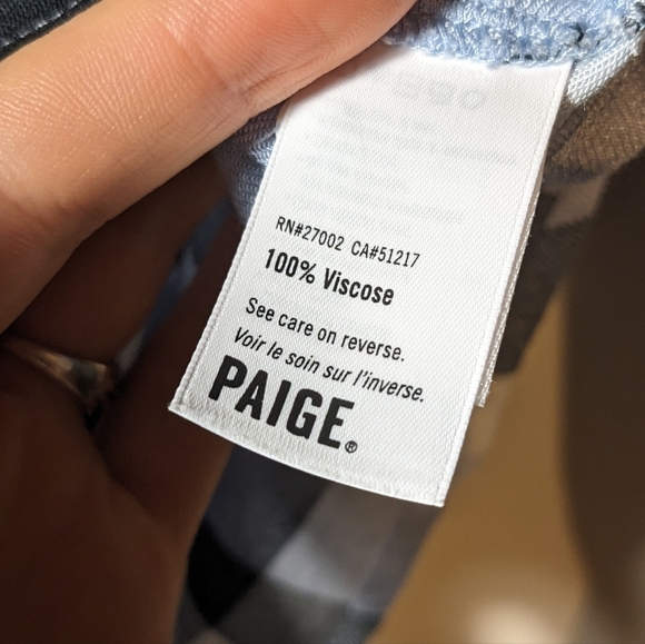 PAIGE Josslyn plaid V-Neck long sleeve button down top - Picture 6 of 7